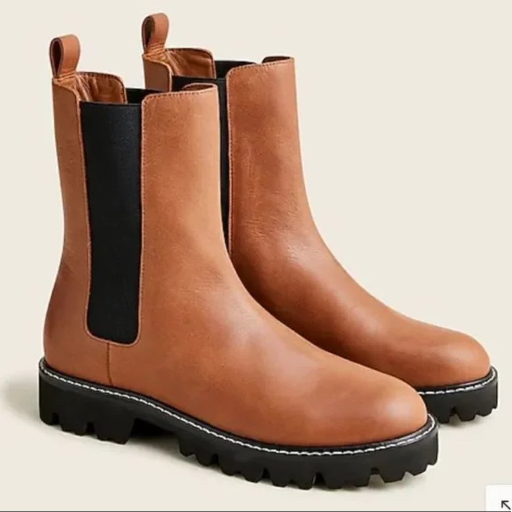 NWT JCrew Jaden/Chelsea Leather Boots Sz8/38.5